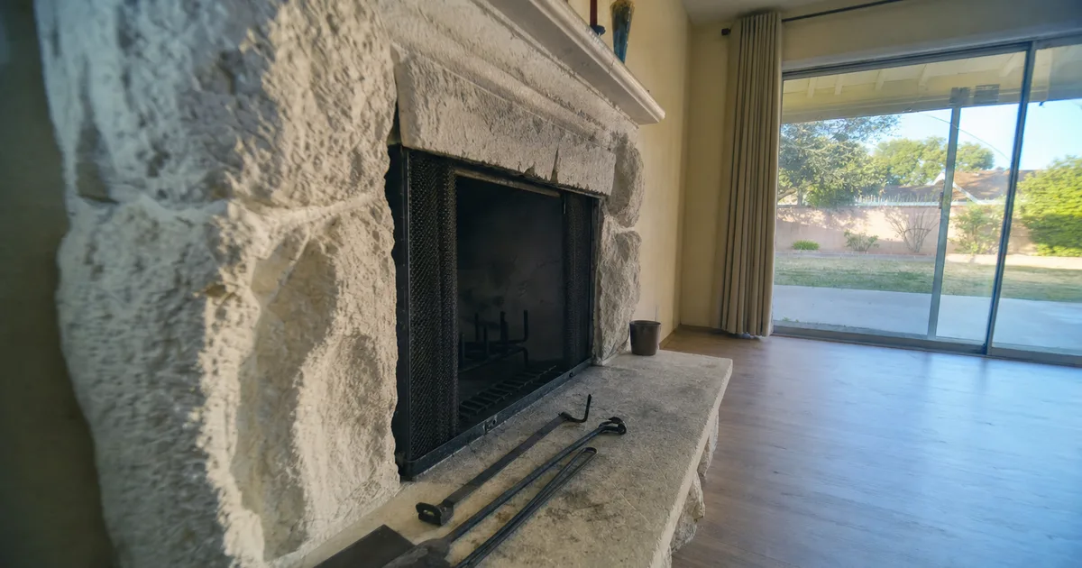 A Living Room Fireplace in Huntington Beach, CA